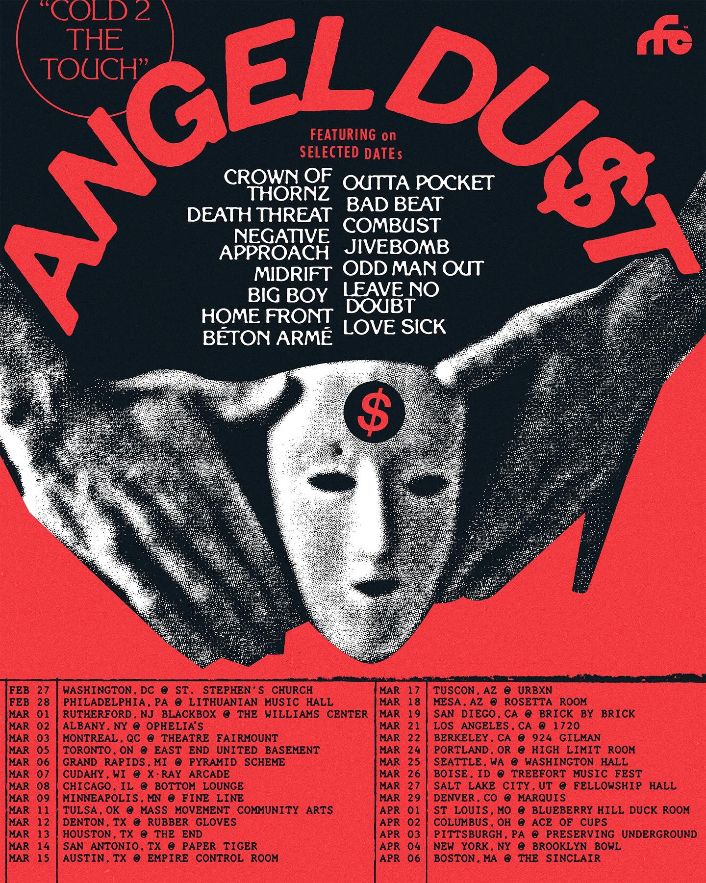 Angel Du$t Cold 2 The Touch Tour Poster 2026